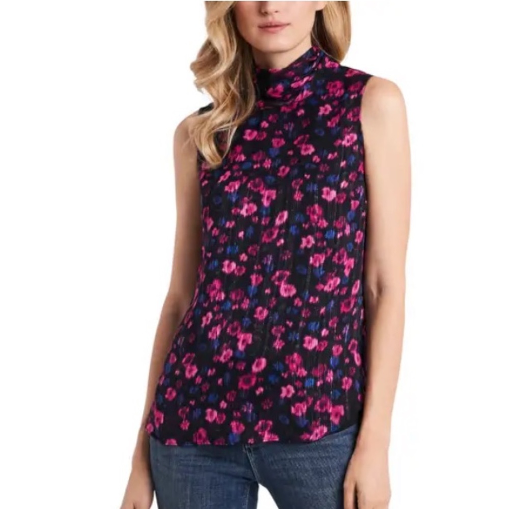 🌺EUC - VINCE CAMUTO MOCK NECK SLEEVELESS BLOUSE🌺